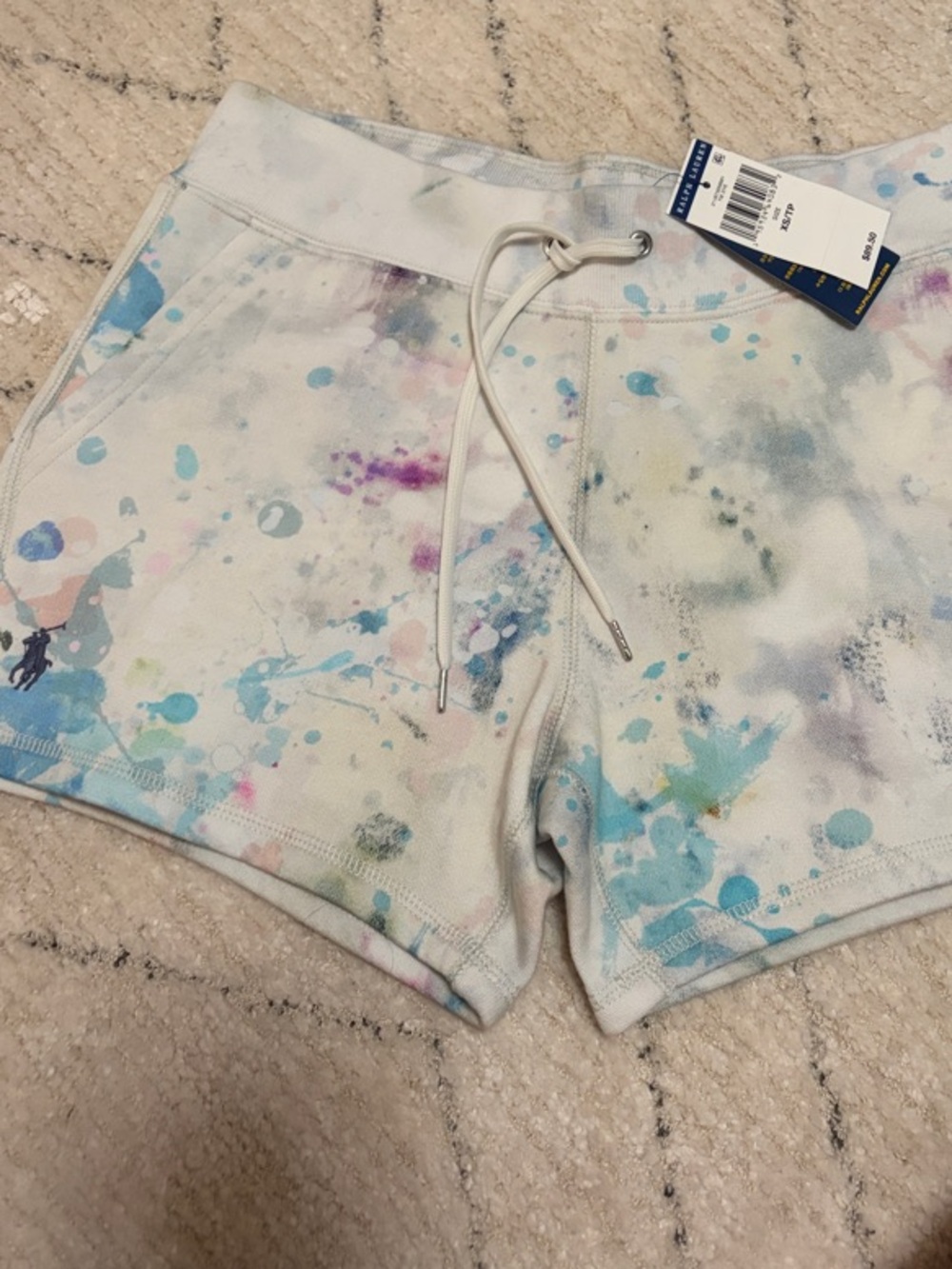 NWT Polo Ralph Lauren Pastel Paint-Splash Athletic Shorts